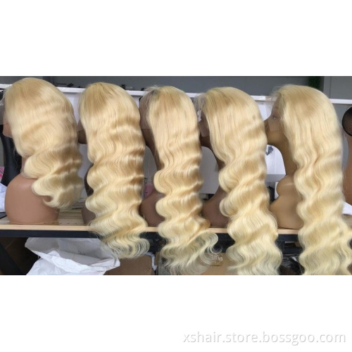 Factory Wholesale 360 Lace Woman Full 30 Inch 613 Virgin 250 Density Original Human Hair Wig